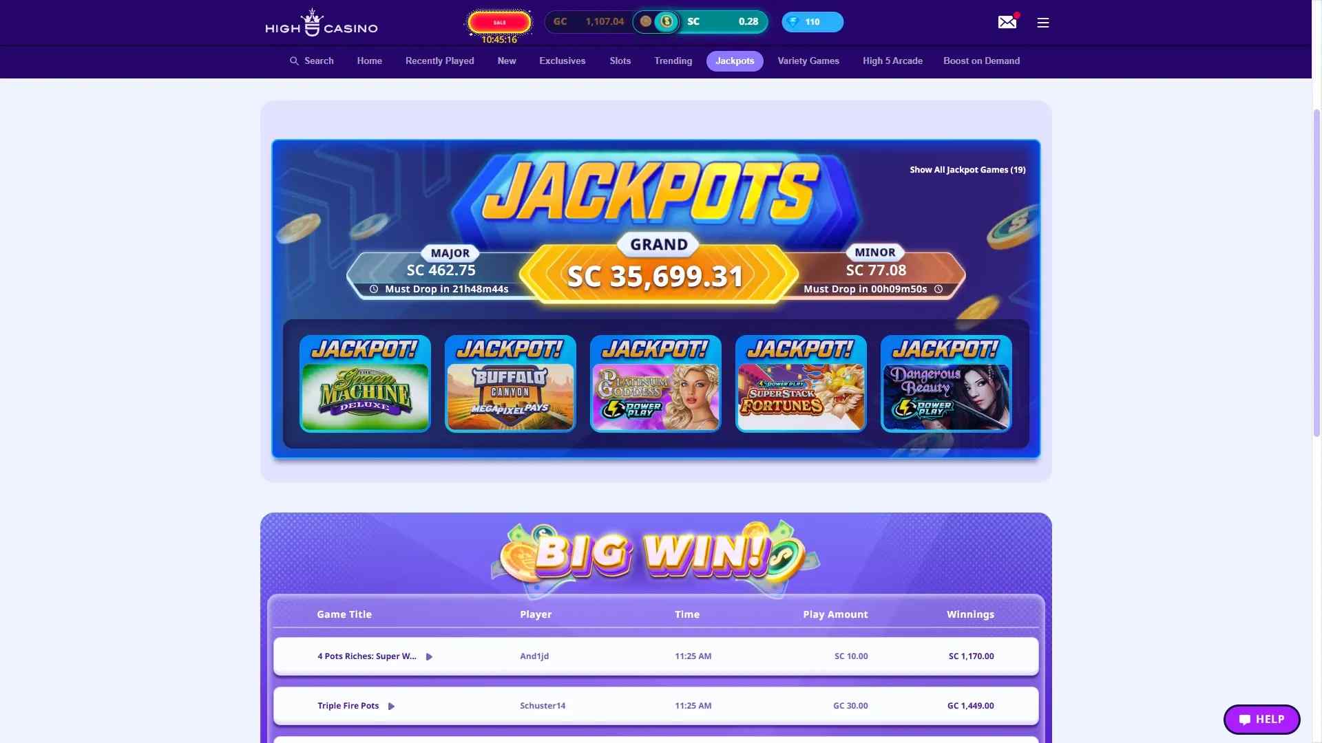Jackpots